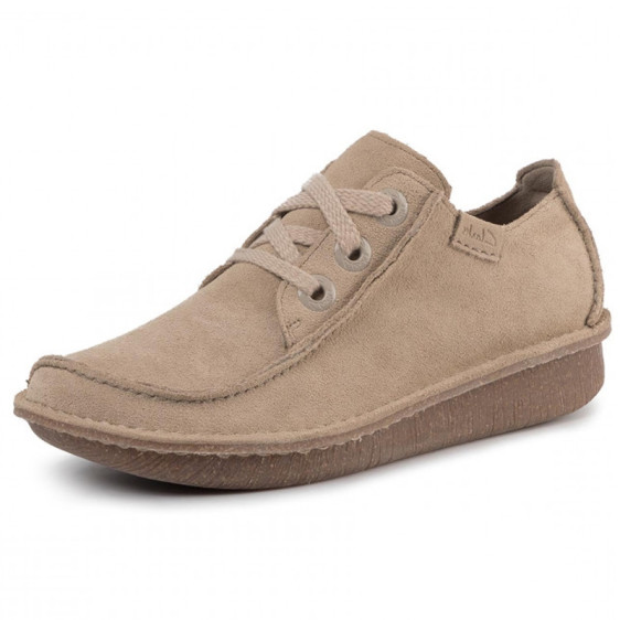 detail OBUV CLARKS FUNNY DREAM DARK SAND SUEDE